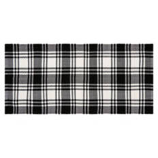 27" x 56" Handwoven Layering Rug - Buffalo Check Black