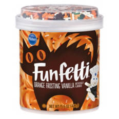 Halloween Funfetti Orange Frosting Vanilla, 15.6 oz