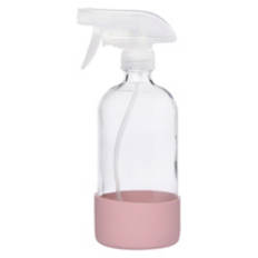 Clear Glass Spray Bottle, Pink