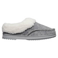 Ladies Memory Foam Slippers - Grey, 10