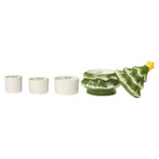Ceramic Measuring Cups - Green Tree