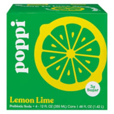 Lemon Lime Prebiotic Soda, 4 Pack