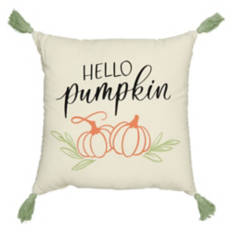 18" x 18" Harvest Decor Pillow - Hello Pumpkin
