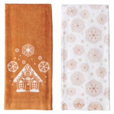 15" x 25"  Holiday Kitchen Towels - 2 Pack, Gingerbread