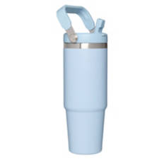 30 oz Carry Handle Stainless Steel Bottle, Light Blue