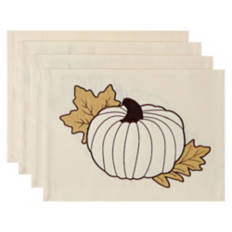 4 Pack Placemats - Neutral Pumpkin
