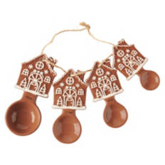 Ceramic Measuring Spoons - Brown Gingerbread