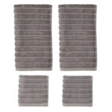 Hand Towel & Washcloth Set, Gray