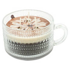 Glass Coffee Cup Shape Candle - Milk Chocolate Mocha
