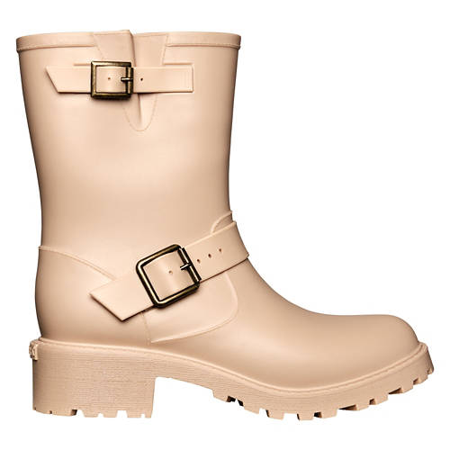 Ladies Spring Rain Boots - Beige, 8