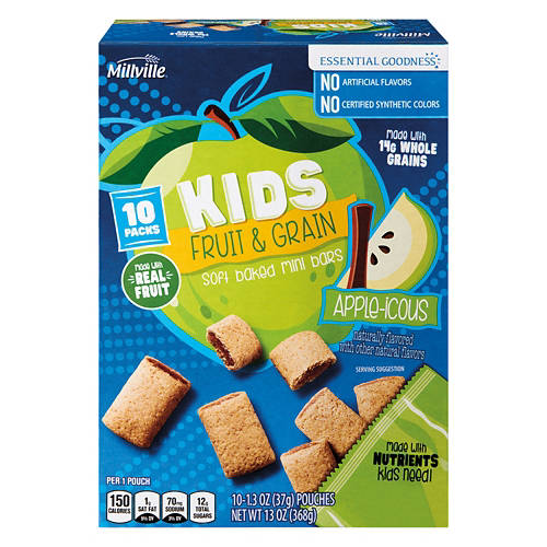 Kids Fruit and Grain Apple Cinnamon Mini Bars, 10 count Product Image Front shot 01