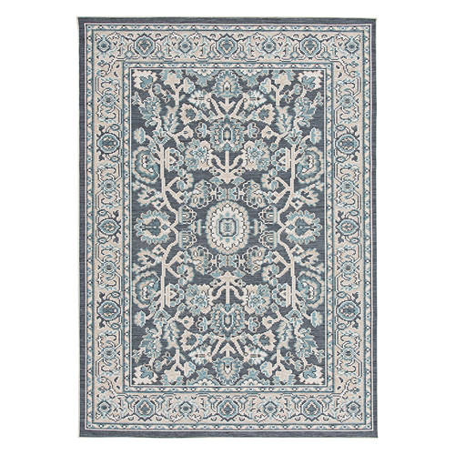 5' x 7' Outdoor Area Rug - Navy Traditional Product Image Front shot 01
