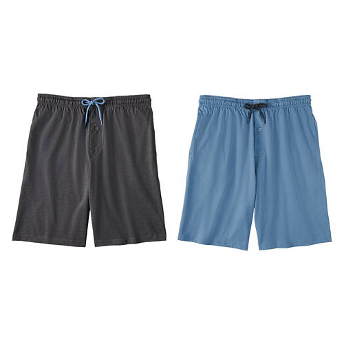 Men's 2 Pack Sleep Shorts - Blue/Grey, L Product Image Front shot 01