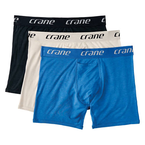 Men's Premium Boxer Underwear - Black/Tan/Blue, M