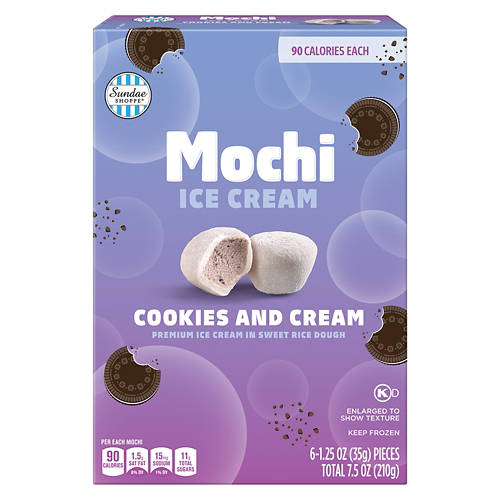 Cookies and Cream Mochi Ice Cream, 6 count