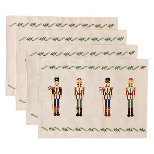 13” x 18” Holiday Placemats - Nutcracker, 4 Pack