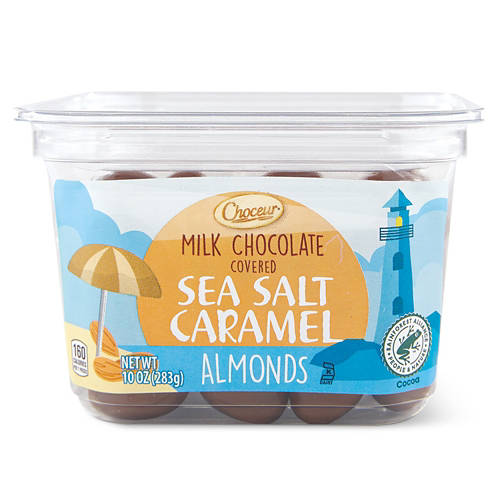 Milk Chocolate Sea Salt Caramel Covered Almonds, 10 oz