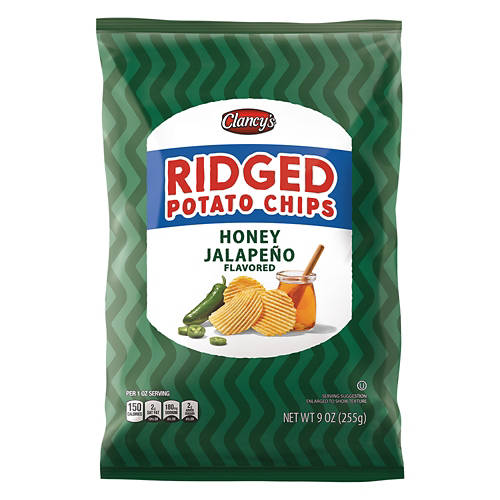 Honey Jalapeno Flavored Ridged Potato Chips, 9 oz Product Image Front shot 01