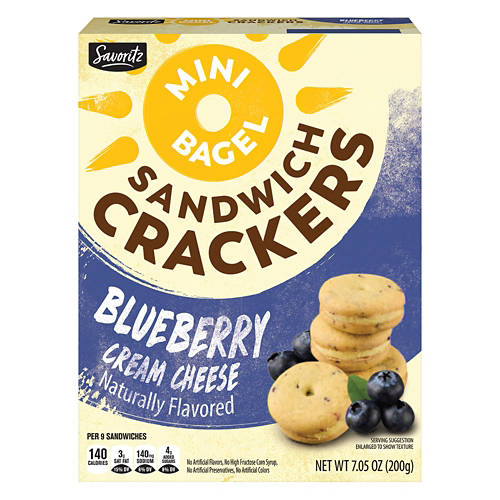 Mini Bagel Sandwich Crackers - Blueberry Product Image Front shot 01