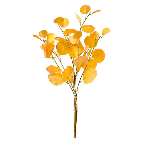 Yellow  Round Leaf Faux Floral Stems