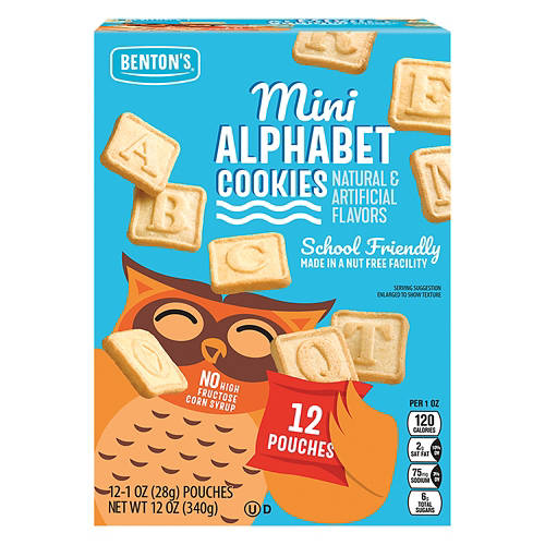 Mini Alphabet  Cookie Snack Packs, 12 oz