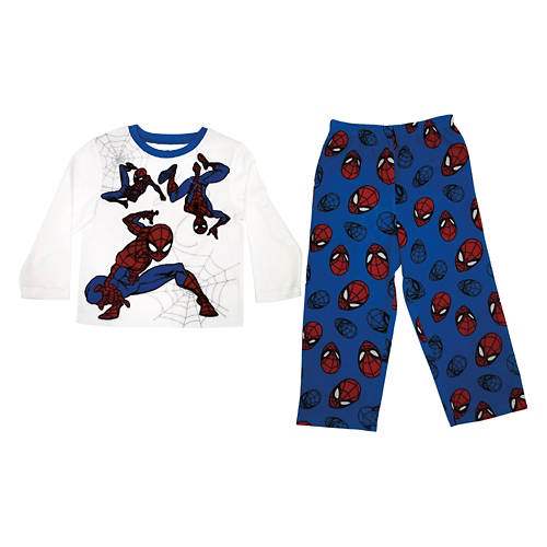 Kids Spiderman Character 2 Piece Fleece Pajama Set, S