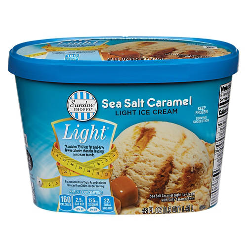 Sea Salt Caramel Low Fat Ice Cream, 48 fl oz Product Image Front shot 01