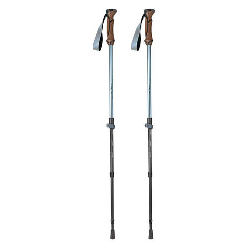 Cork Trekking Poles, Blue