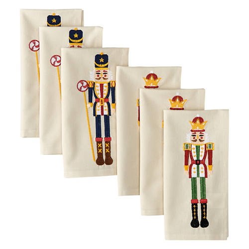 17” x 17” Holiday Napkins - Nutcracker, 6 Pack