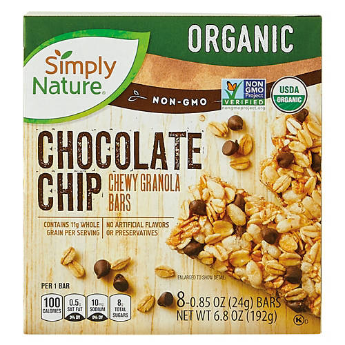 Organic  Chocolate Chip Chewy Granola Bars, 8 count