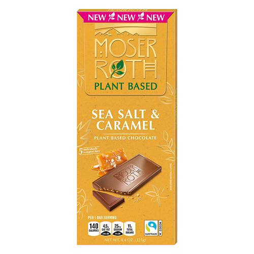 Plant Based Sea Salt & Caramel Chocolate Bar, 5 count