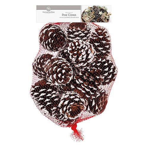 Holiday Pine Cones White Tipped, 10 oz