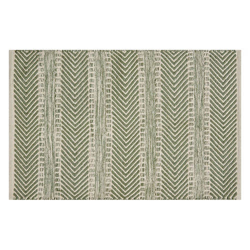 24" x 36" Reversible Woven Accent Rug - Chevron Green