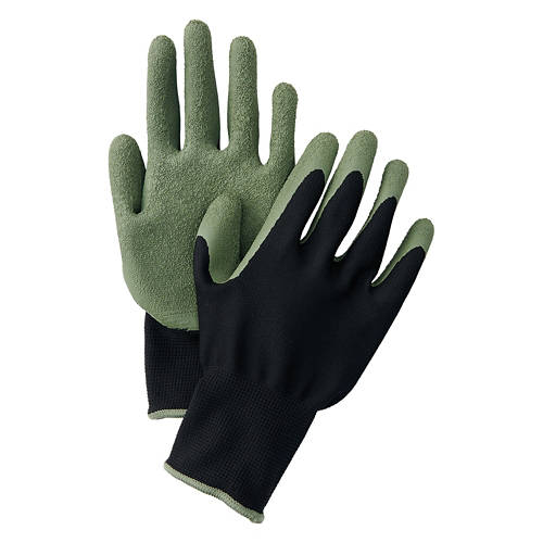 Latex Coated Gardening Gloves - Dark Green, XL