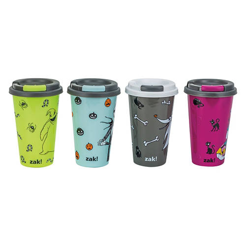 BPA Free 4 Pack Hot Beverage Tumblers, Nightmare before Xmas