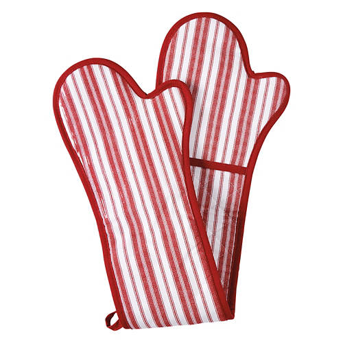 Double Oven Mitt, Red