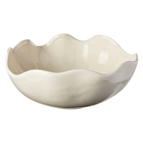 Decorative Ceramic Wavy Edge Shaped Bowl