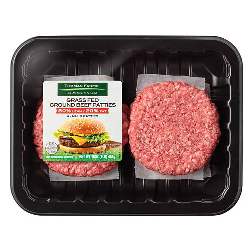 Grass  Fed  Beef Patties, 1 lb Product Image Front shot 01