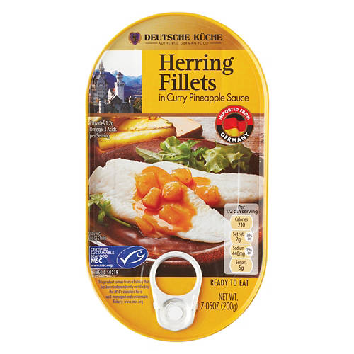 Herring Fillets in Pineapple Curry Sauce, 7.05 oz