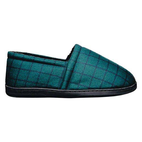 Men's Slippers - Green Plaid, 10