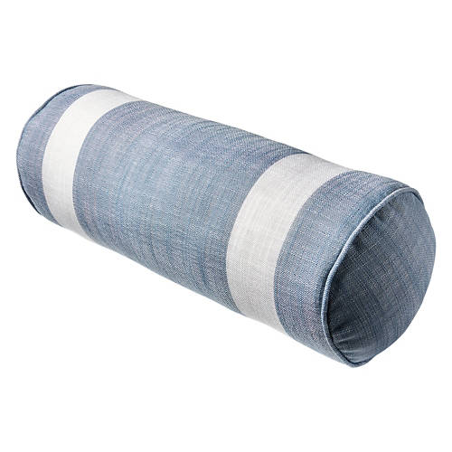 8” x 20” Bolster Luxe Pillow, Blue Stripe