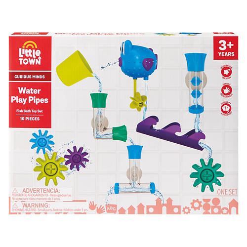 Kids Water Play Pipes Bath Toy Set - Fish Product Image Front shot 01