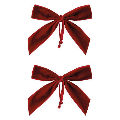 2pk Red Bows - Gift Topper