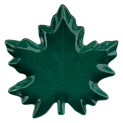 Maple Leaf Shaped Platter, Green