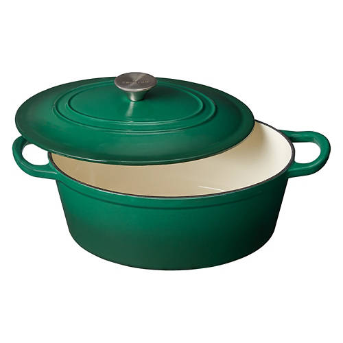 4.6 Qt Cast Iron French Oven, Green