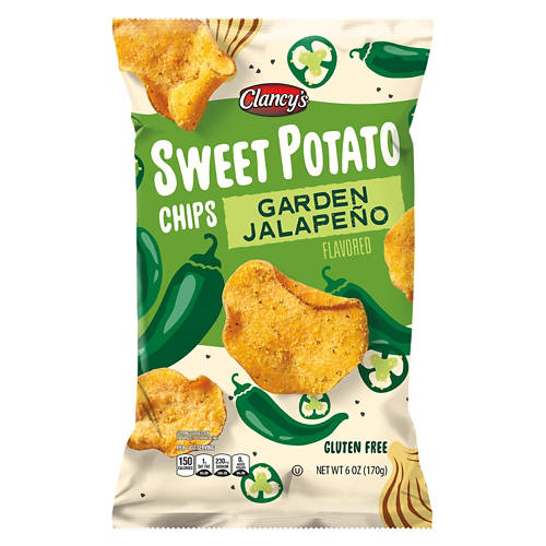 Gluten  Free Garden Jalapeno Flavored Sweet Potato Chips, 6 oz Product Image Front shot 01
