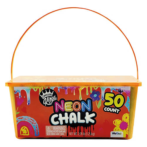 50 Piece Chalk Bucket, Neon