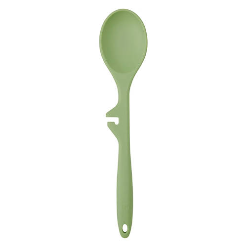 Clip On Silicone Utensil - Spoon, Green