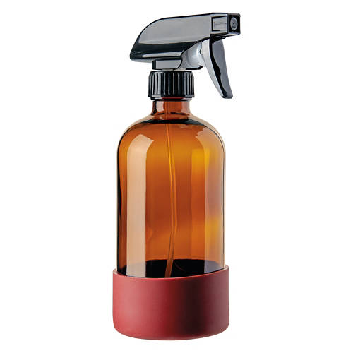 Amber Glass Spray Bottle, Red