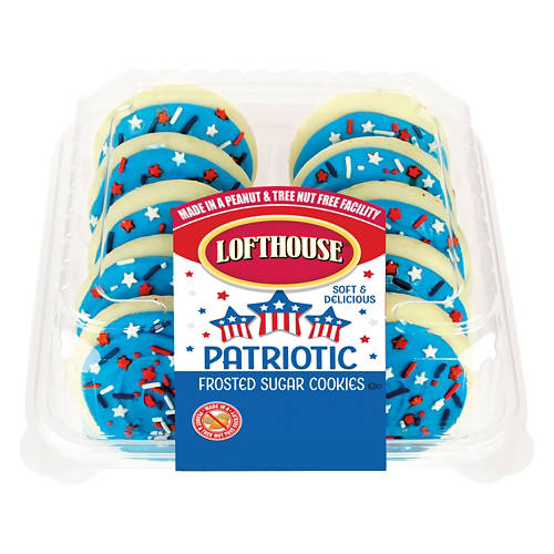 Patriotic Frosted Sugar  Cookies,  10 count Product Image Front shot 01